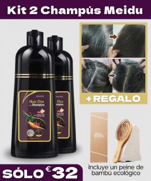 Champú 3 en 1 para Canas + Peine de bambú ecológico Regalo